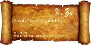 Kovácsi Zsanett névjegykártya